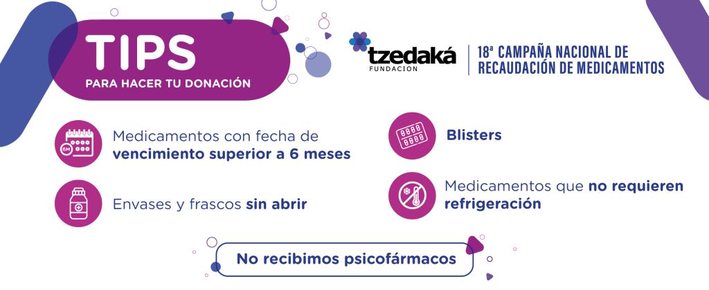 Tips para donar medicamentos a la Fundación Tzedaká